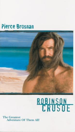 Daniel Defoe's Robinson Crusoe poster art