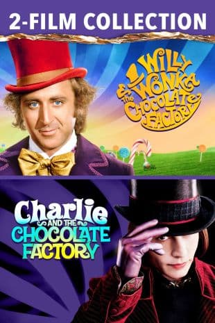 Willy Wonka and the Chocolate Factory / Charlie and the Chocolate Factory Double Feature poster art