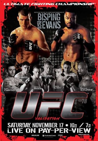 UFC 78: Validation poster art