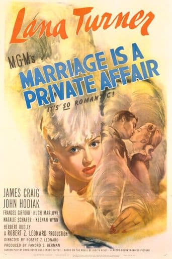 Marriage Is a Private Affair poster art