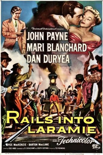 Rails Into Laramie poster art