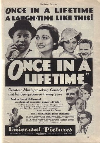 Once in a Lifetime poster art