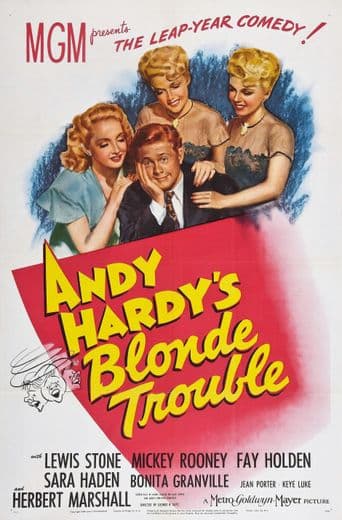 Andy Hardy's Blonde Trouble poster art