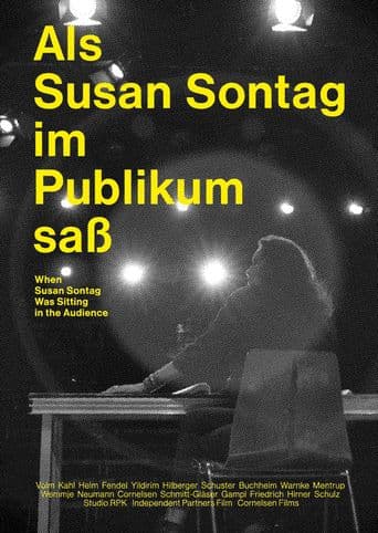 Als Susan Sontag im Publikum saß poster art