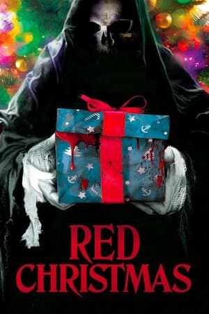 Red Christmas poster art