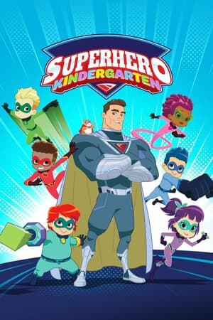 Superhero Kindergarten poster art