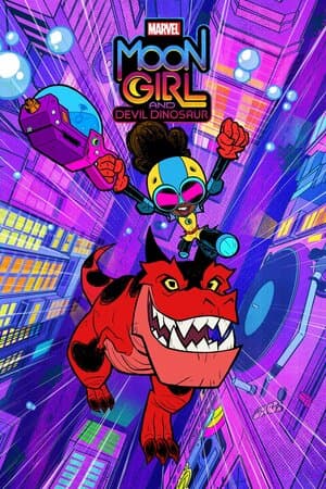 Marvel's Moon Girl and Devil Dinosaur poster art