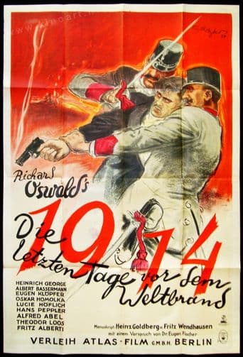 1914, die letzten Tage vor dem Weltbrand poster art